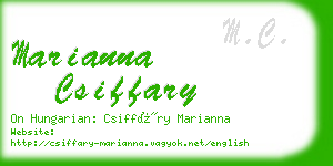 marianna csiffary business card
